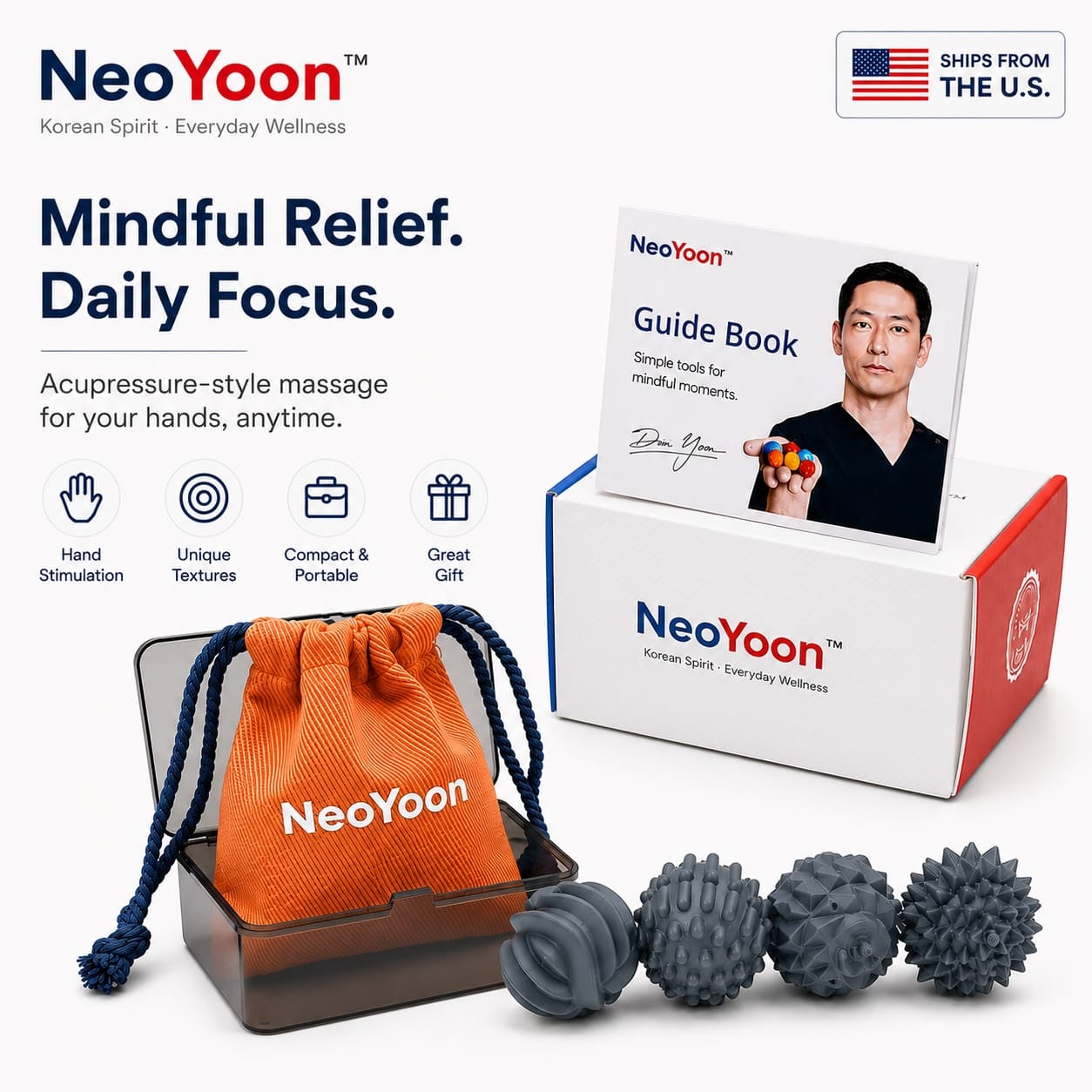 NeoYoon complete magnetic massage ball set